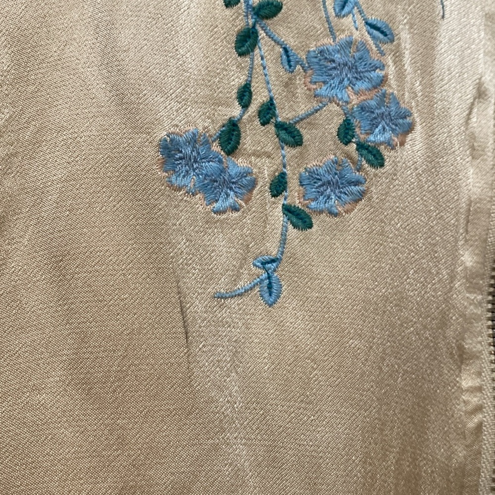 [BLANKNYC] Satin Embroidered Bomber Jacket - Picture 9 of 10